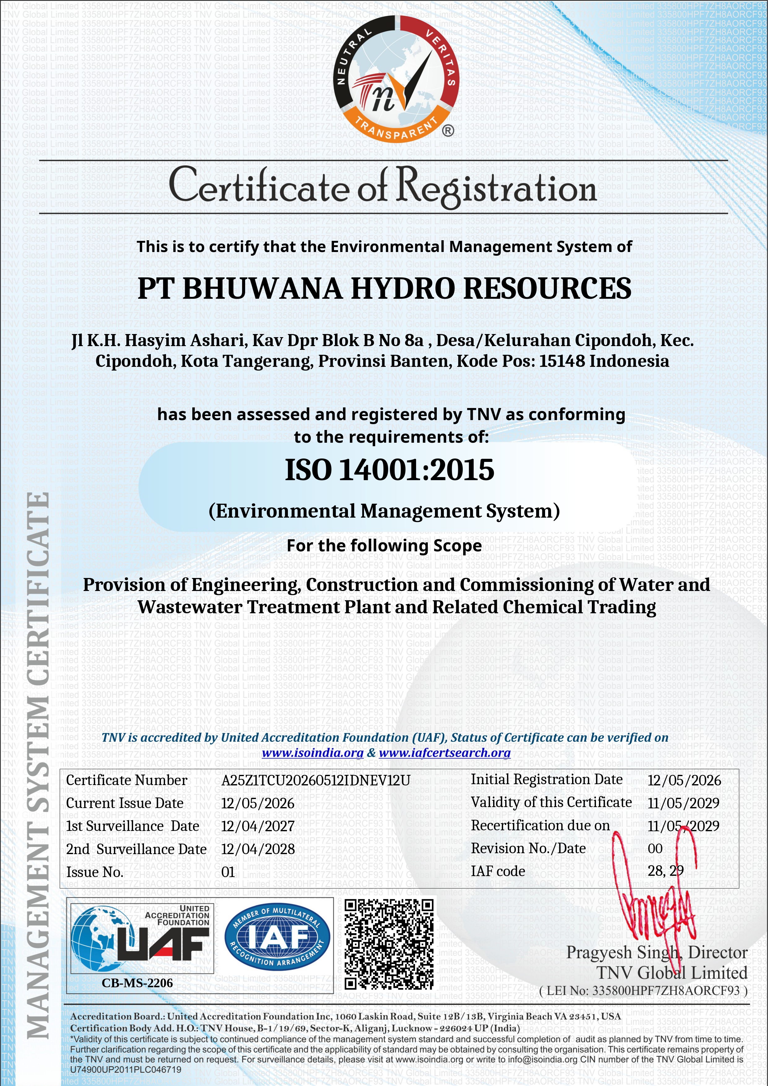 BHR - ISO 14001